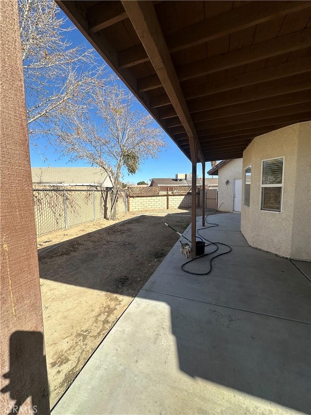 view of patio / terrace featuring a fenced backyard