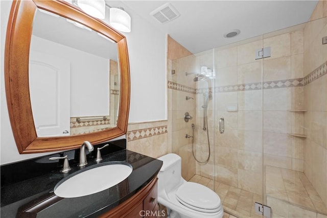 1223 Roxbury Dr Unit 305, Los Angeles, CA 90035 - full bath with tile walls, vanity, and a stall shower