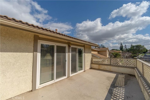 balcony with a patio