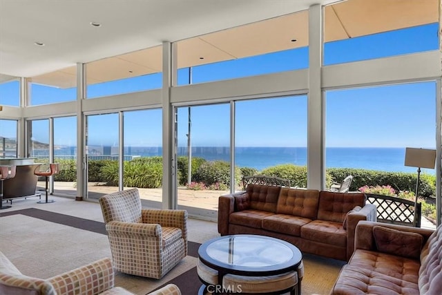 32709 Seagate Dr Unit 101, Rancho Palos Verdes, CA 90275 - living area featuring a water view