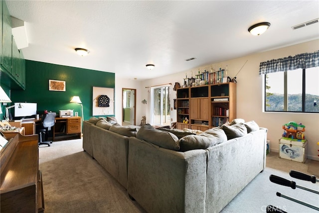 view of carpeted living room