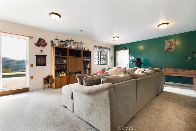 view of carpeted living room