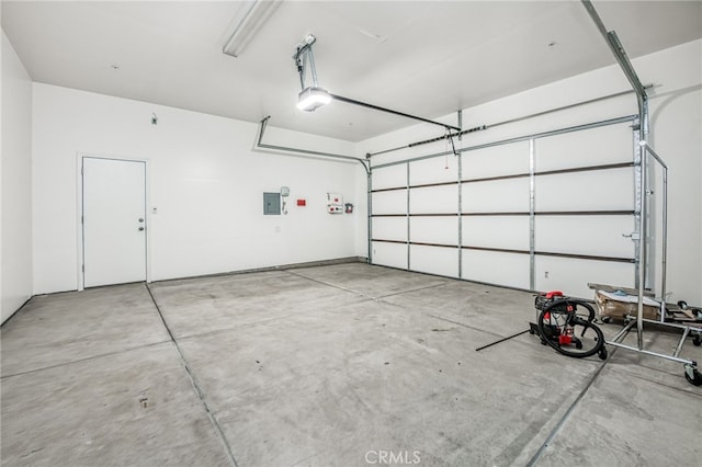 garage with electric panel