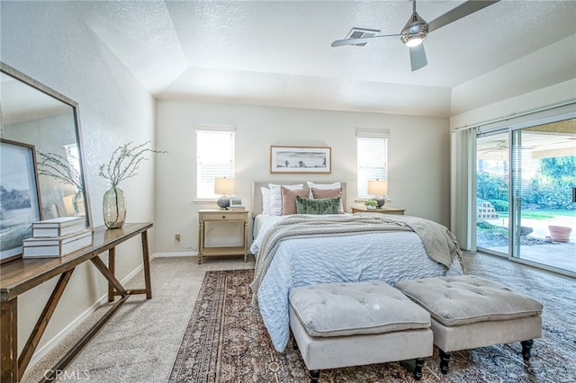 1585 W Riverglen Ave, Reedley, CA 93654 - bedroom with multiple windows, access to outside, and carpet