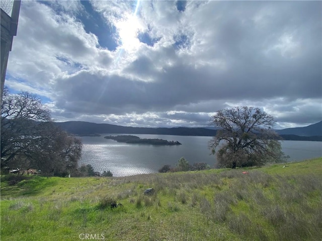 property view of water with a mountain view