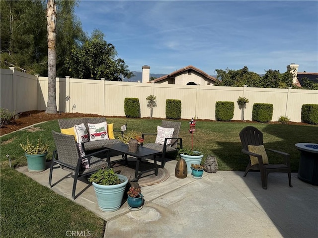 view of patio / terrace with a fenced backyard