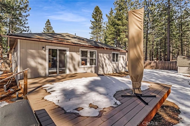 wooden deck with fence