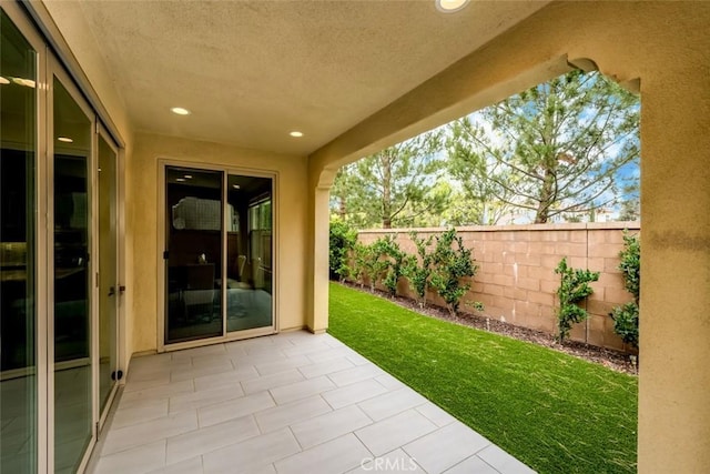 view of patio with fence