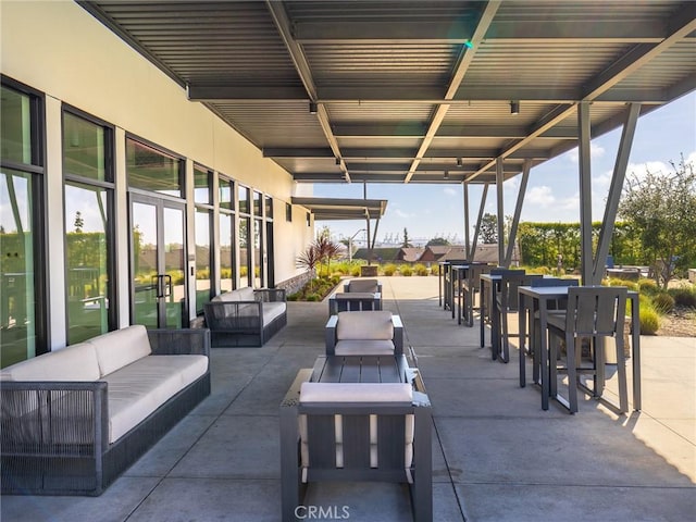 view of patio / terrace with an outdoor hangout area