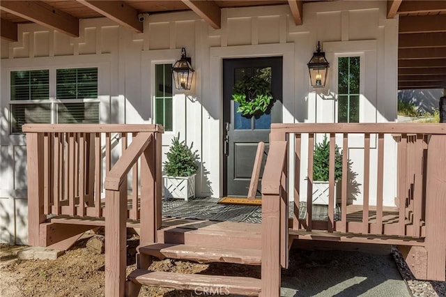 view of doorway to property