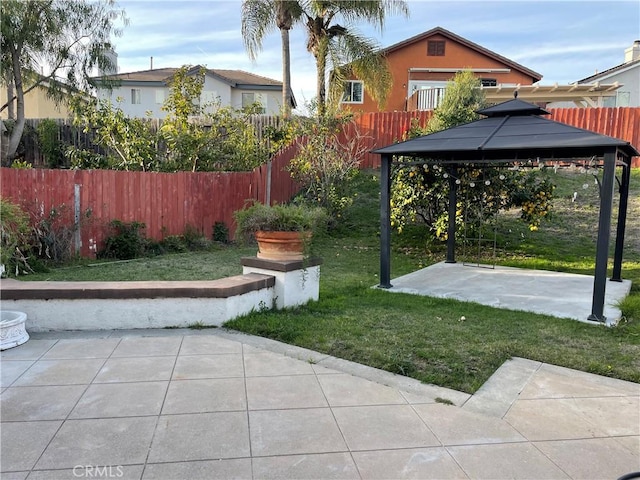 view of patio / terrace featuring a gazebo