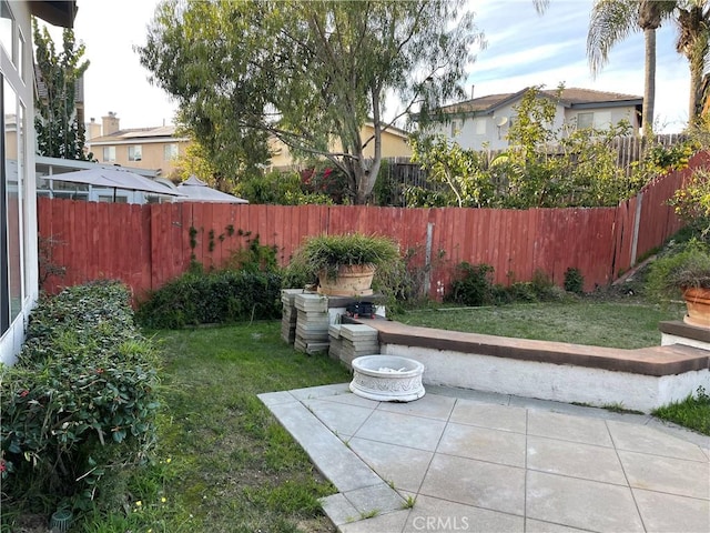 view of yard with a patio