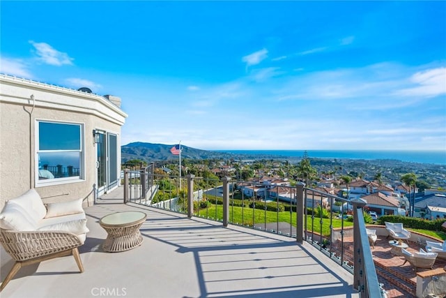 balcony with a residential view