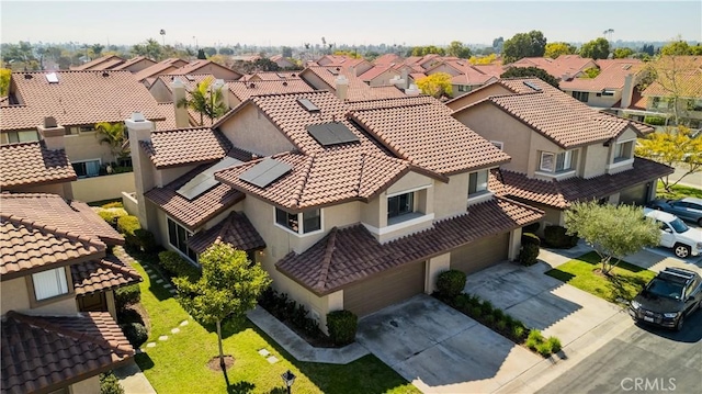 bird's eye view with a residential view