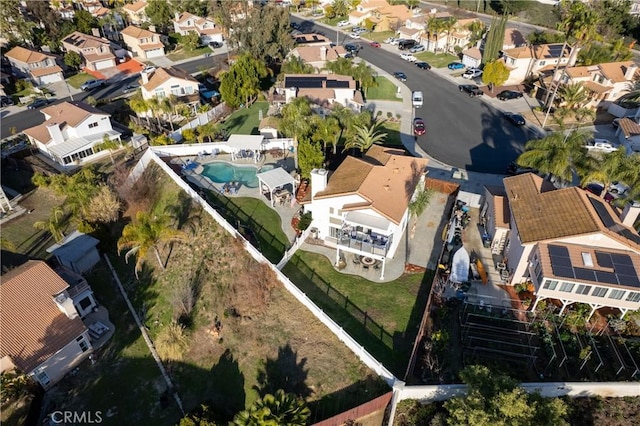 drone / aerial view featuring a residential view