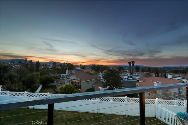 balcony with a residential view