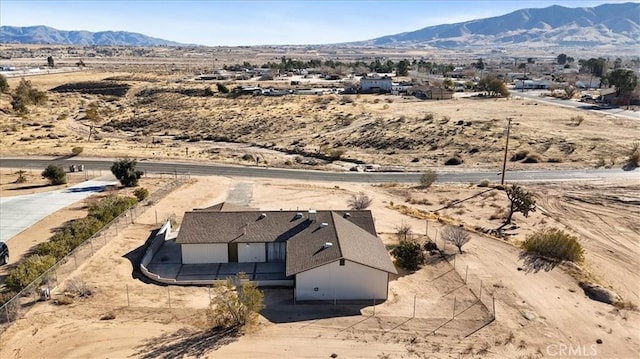 aerial view featuring a mountain view