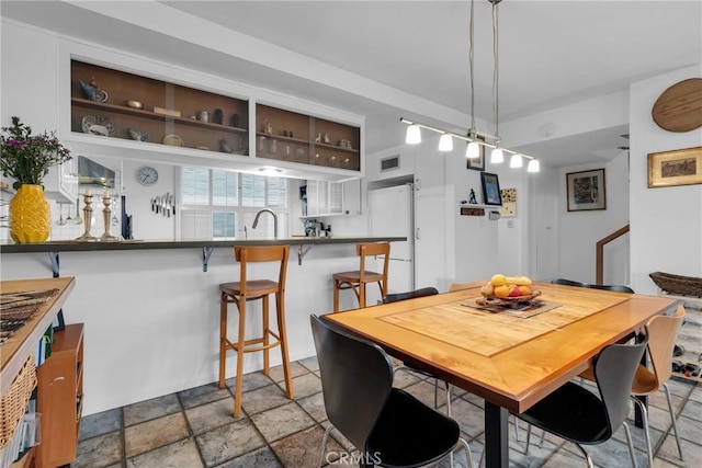 dining area with sink