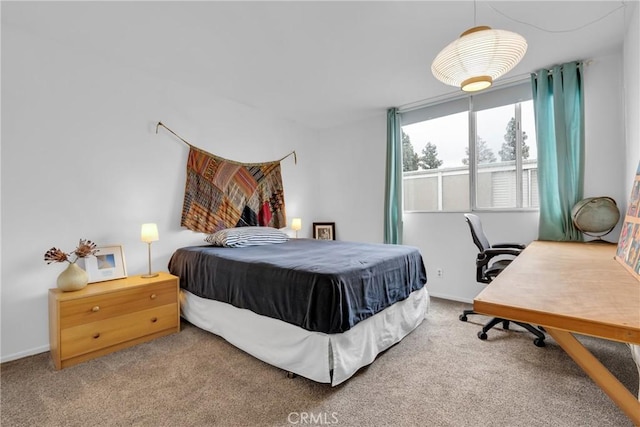 view of carpeted bedroom