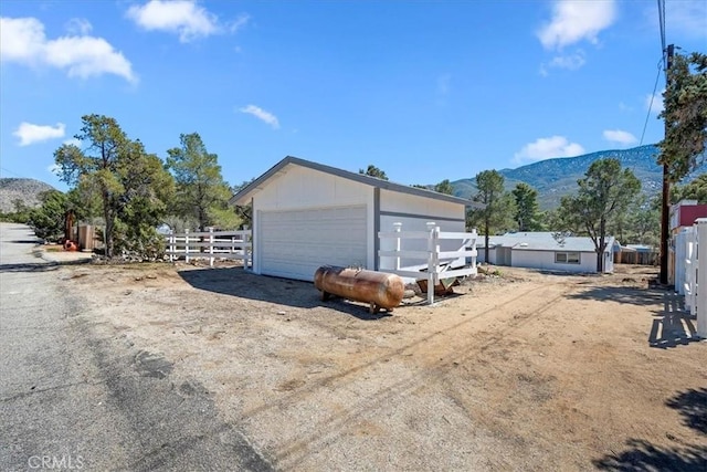 69719 Palm Springs Ave, Mountain Center, CA 92561 - detached garage with fence and a mountain view