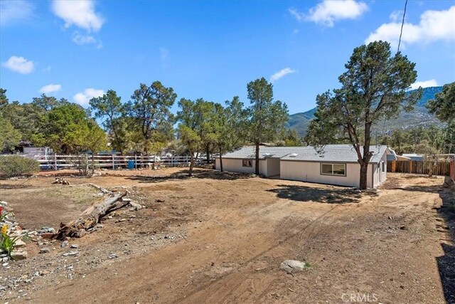 69719 Palm Springs Ave, Mountain Center, CA 92561 - view of yard with a mountain view and fence