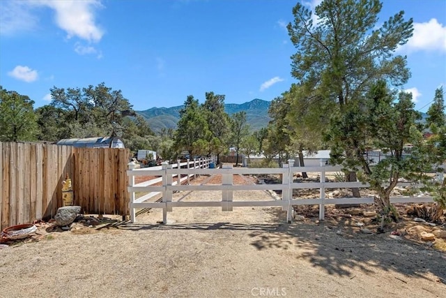 69719 Palm Springs Ave, Mountain Center, CA 92561 - view of gate with fence and a mountain view
