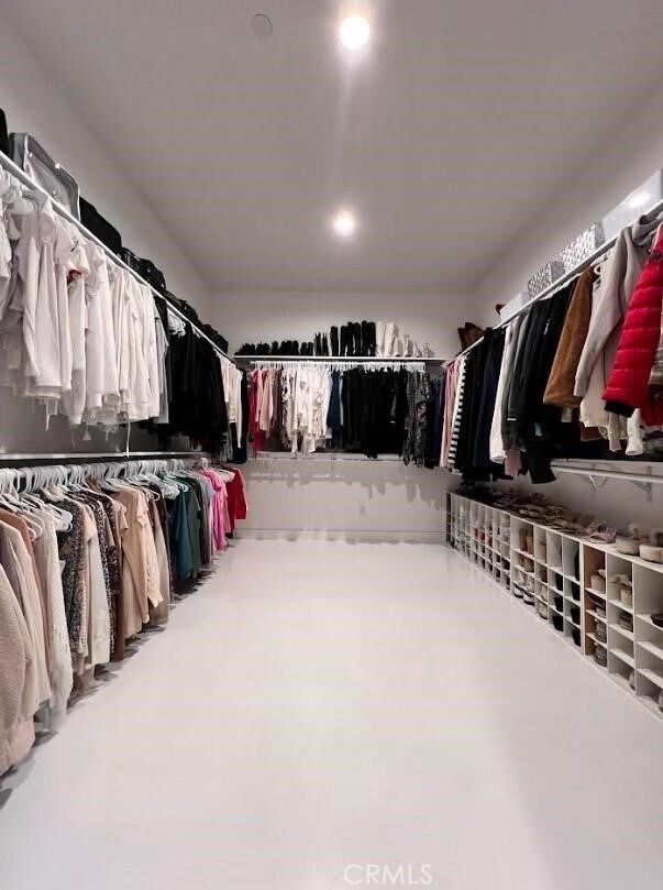 view of walk in closet