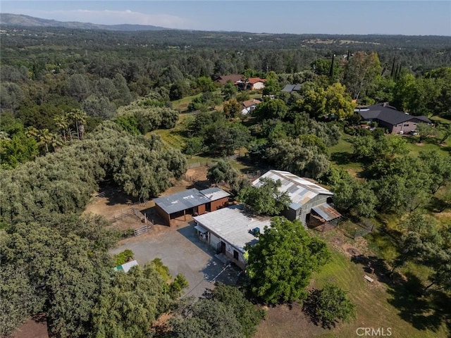 aerial view with a forest view