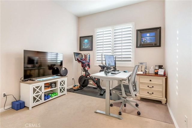 office with carpet and baseboards