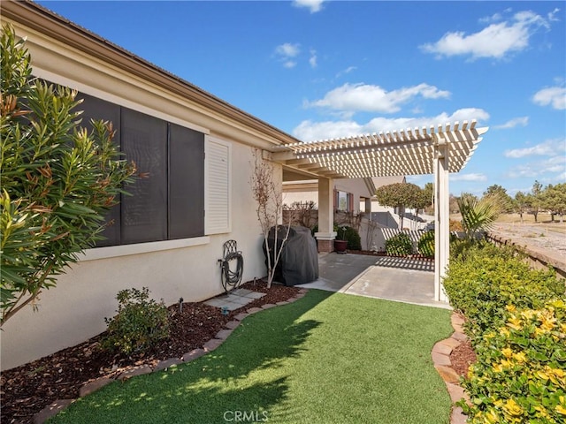 11175 Avonlea Rd, Apple Valley, CA 92308 - view of yard featuring a pergola and a patio area