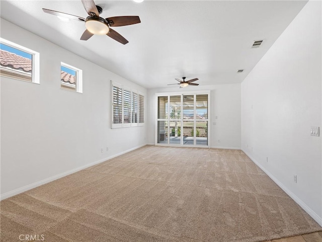 11175 Avonlea Rd, Apple Valley, CA 92308 - unfurnished room with light colored carpet and a ceiling fan