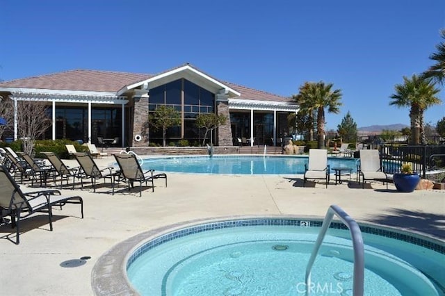 11175 Avonlea Rd, Apple Valley, CA 92308 - community pool with a patio area and a hot tub