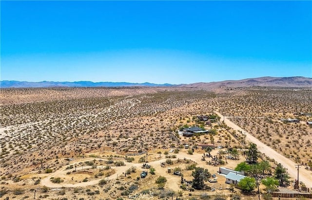 aerial view with a mountain view