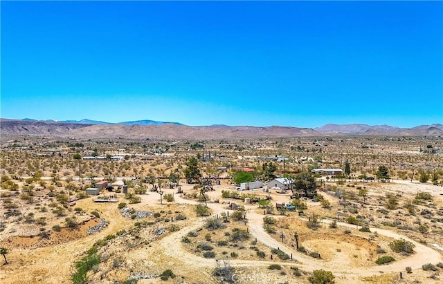 bird's eye view featuring a mountain view