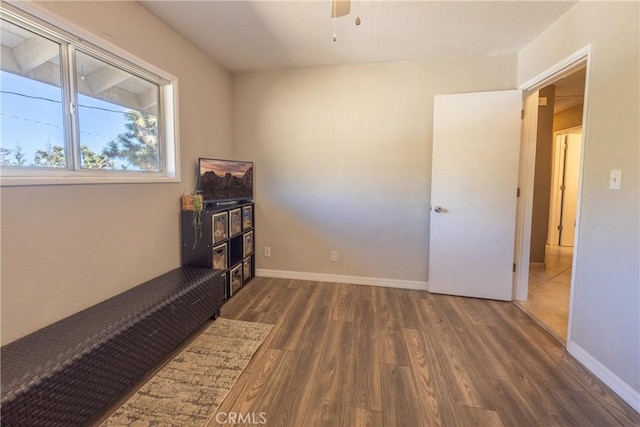 bedroom featuring dark hardwood / wood-style floors