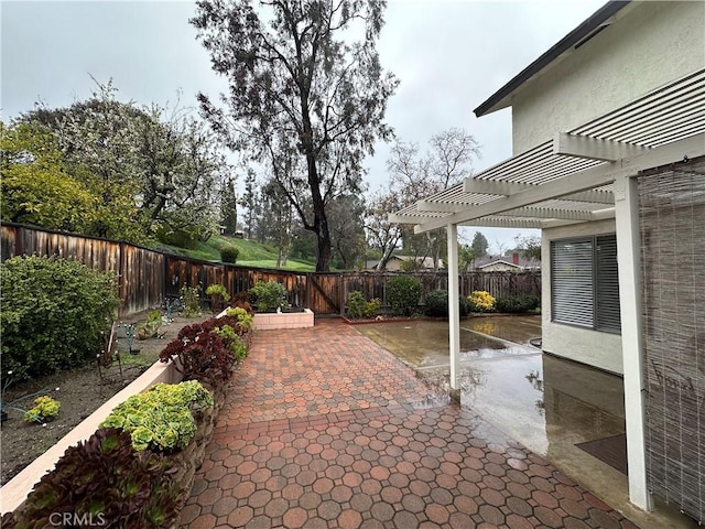 view of patio / terrace with a pergola