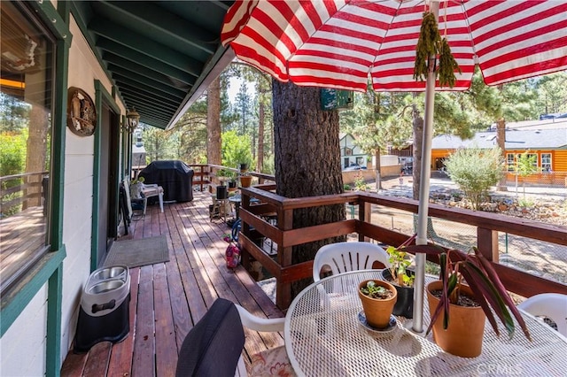 1971 Fern Ln, Big Bear City, CA 92314 - deck featuring area for grilling