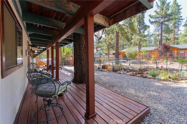 1971 Fern Ln, Big Bear City, CA 92314 - view of wooden deck