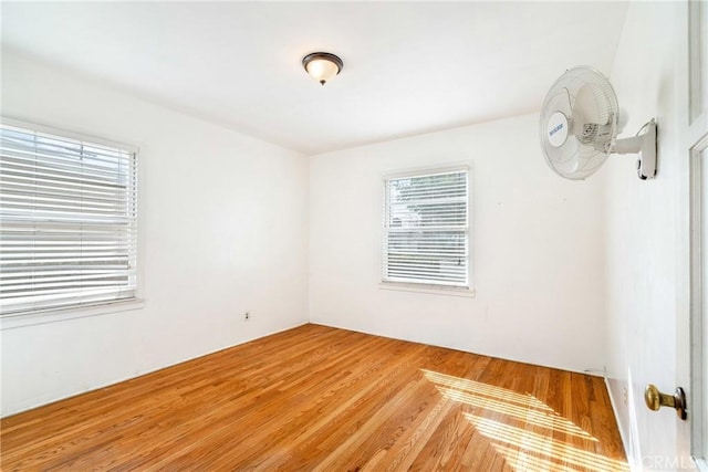 empty room featuring light wood finished floors