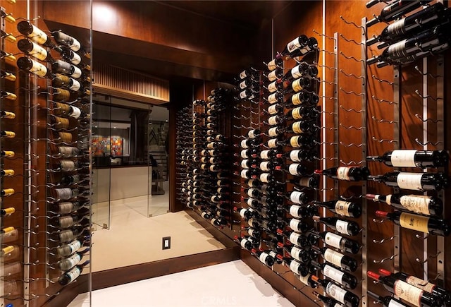 view of wine room