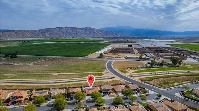 aerial view with a mountain view