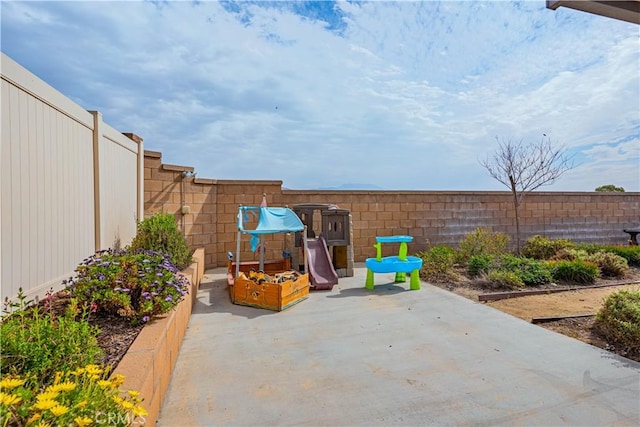 view of patio / terrace featuring a fenced backyard