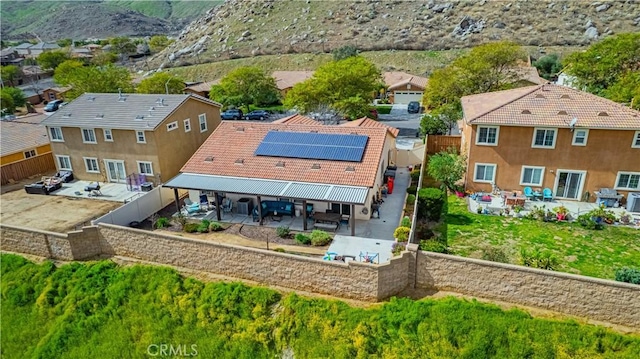 drone / aerial view with a residential view