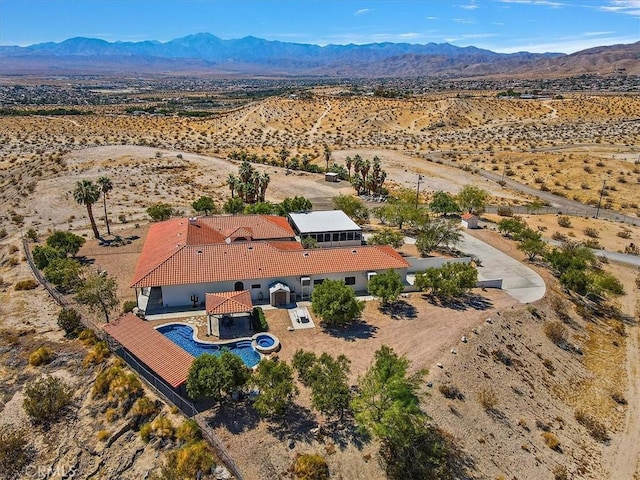 aerial view featuring a mountain view