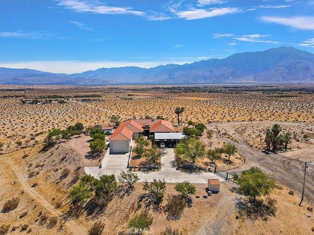 aerial view featuring a mountain view