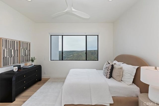 1425 Skyline Dr, Laguna Beach, CA 92651 - bedroom featuring wood finished floors and a ceiling fan