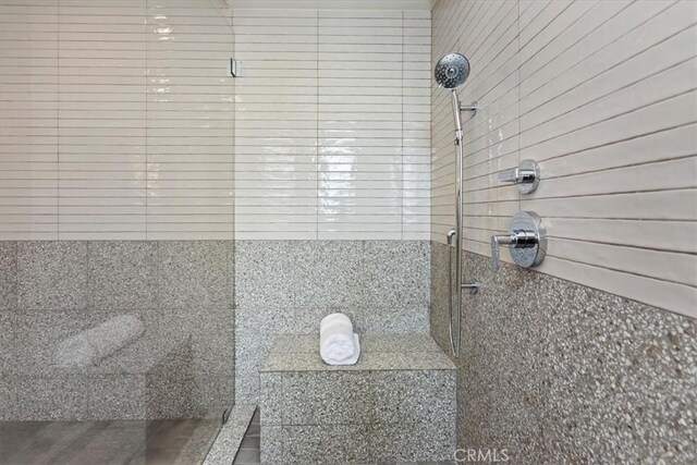 1425 Skyline Dr, Laguna Beach, CA 92651 - bathroom featuring tiled shower