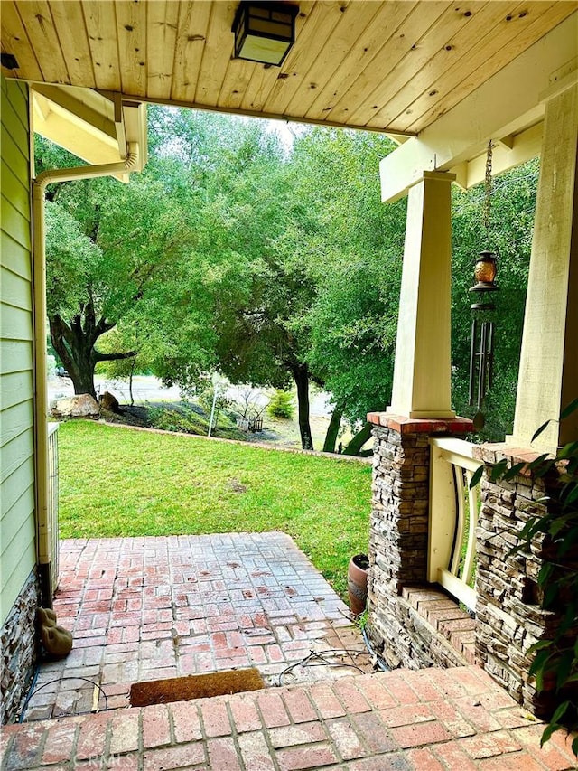 view of patio / terrace with a porch