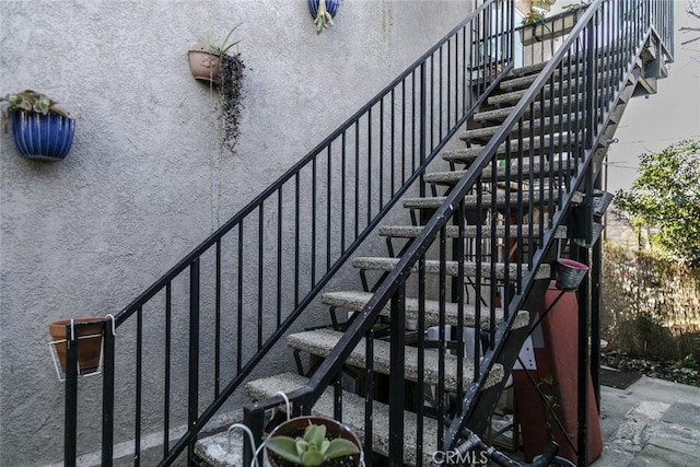 view of stairway