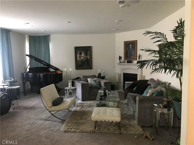 view of carpeted living room